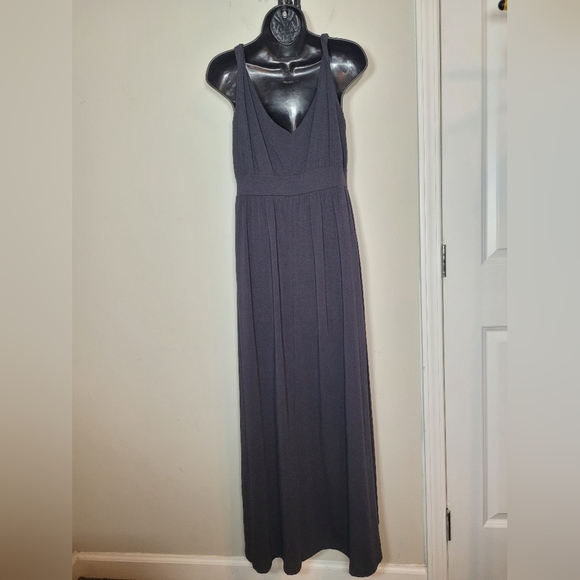 Garnet Hill Black Jersey Knit Maxi Dress sz 8 - Picture 4 of 9